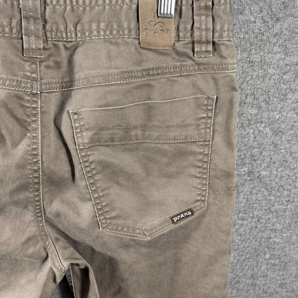 prAna Men's Stretch Straight Pants Brown Slim Fit 32x32 Outdoor Hiking Gorpcore